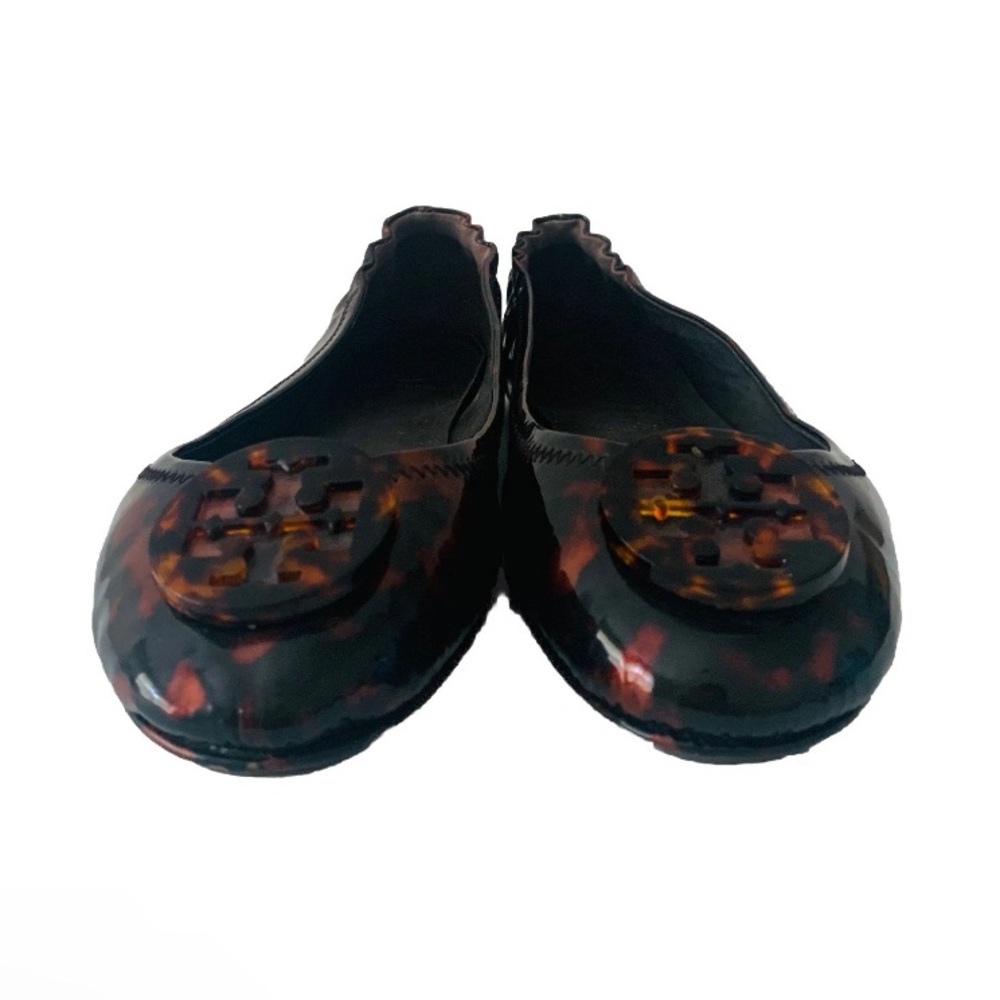 Tory Burch Patent Leather Tortoise Ballet Flats Women Size 8 Brown - Picture 7 of 10